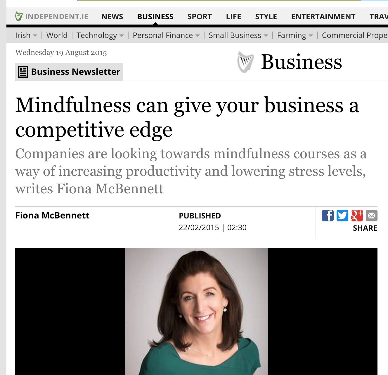Sunday Independent : Mindfulness can give your business a competitive edge
