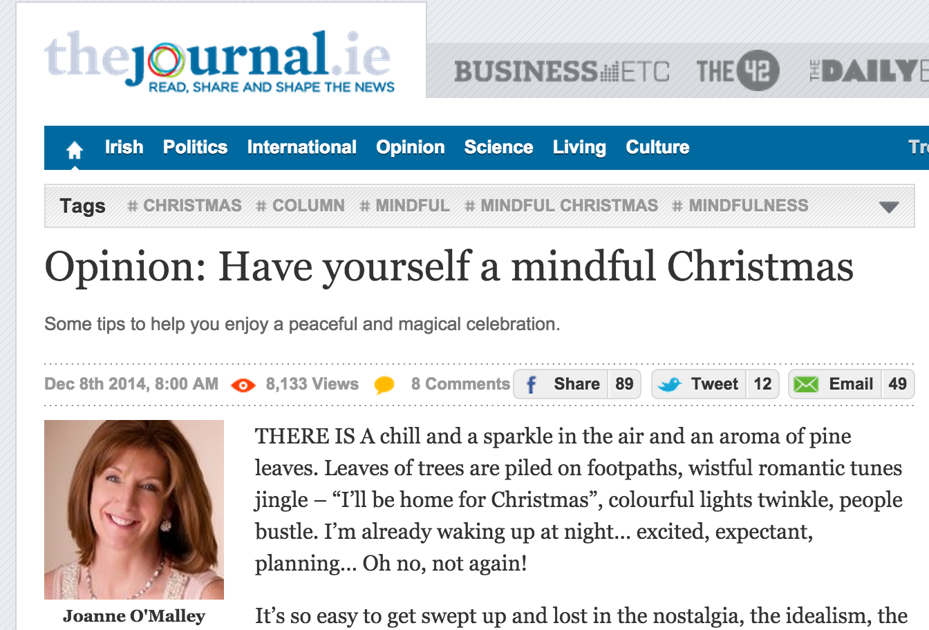 The Journal : Opinion – Have yourself a Mindful Christmas
