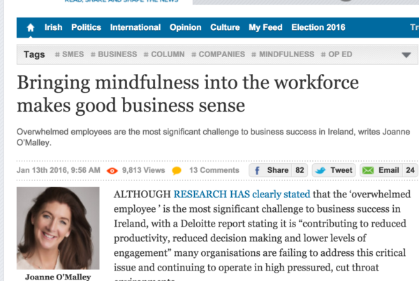 Bringing Mindfulness into the workforce makes good business sense